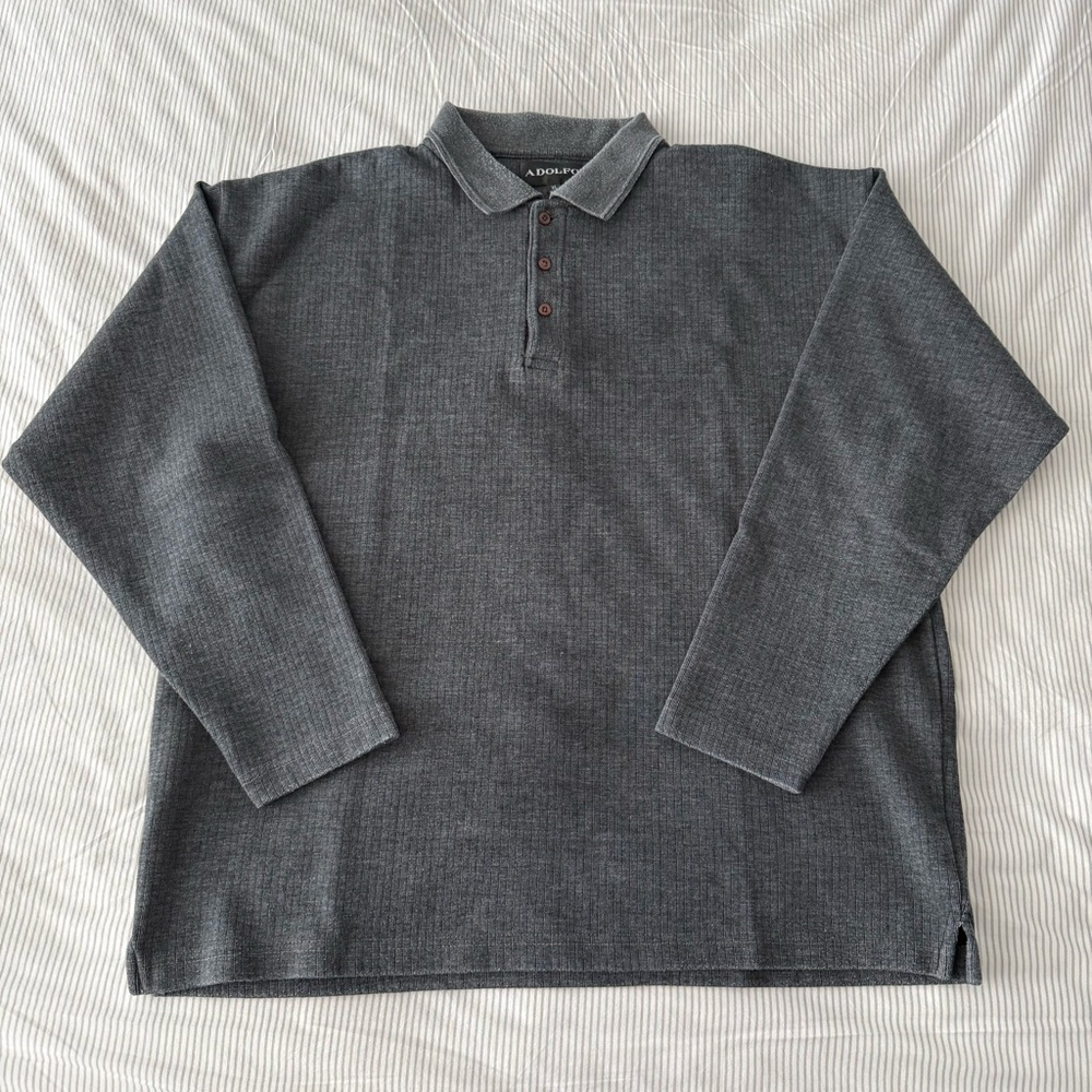 Adolfo grey collar sweater